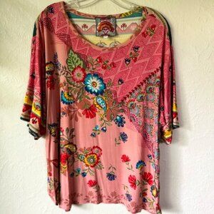 Johnny Was Lakshmi T-shirt size XL